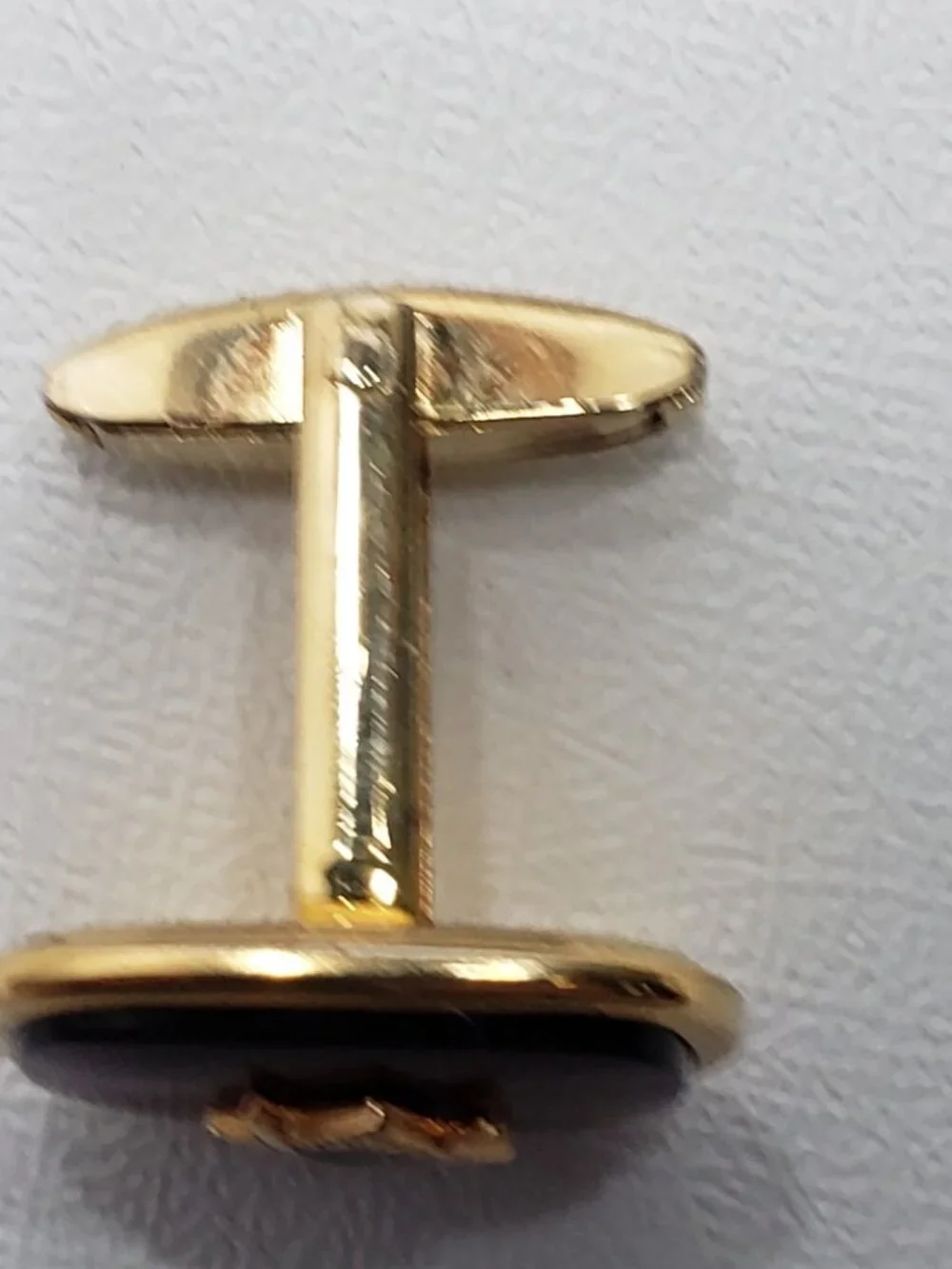 Vintage Swank Freemason Masonic Red Glass Gold Tone Foster Cufflinks Pair